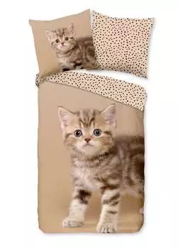 Детское постельное белье Good Morning "Китти" - Zand - (135х200 см) - 100% хлопок Muller Textil