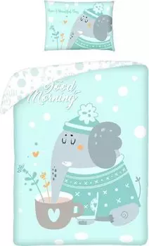Детское постельное белье HALANTEX слон хлопок, 100/135, 40/60 см