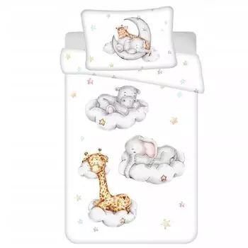 Детское постельное белье, хлопковое постельное белье с животными 100см х 135см sarcia.eu