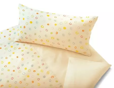 Детское постельное белье из органического сатина Cotonea, наволочка в форме круга, одинарный размер 40x80 см