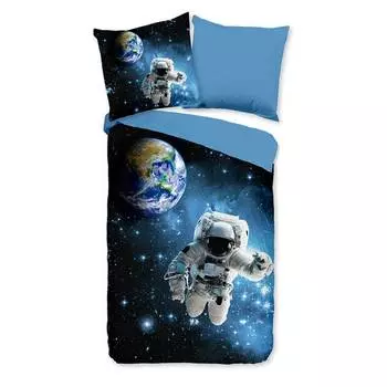 Детское постельное белье космонавт Good Morning, синий