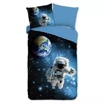 Детское постельное белье космонавт Good Morning, синий