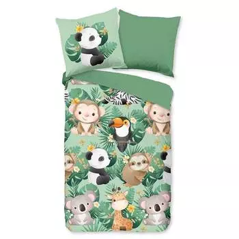 Детское постельное белье момо Good Morning, зеленый