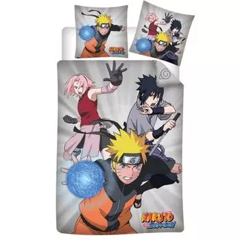 Детское постельное белье Naruto Shippuden из микрофибры, 2 предм. 135-140x200, 63x63 см Aymax