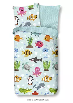 Детское Постельное белье renforce 135/200 см, бирюзовый