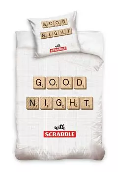 Детское постельное белье Scrabble, пододеяльник 140х200 см и наволочка 70х90 см FARO