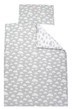 Детское постельное белье ТупТам с рисунком двустороннее постельное белье из 2-х предметов, цвет: серые облака, размер: 120х90 см TupTam