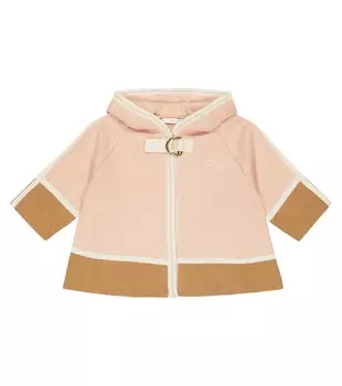 Детское пуховое пальто с фестонами Chlo Kids, розовый