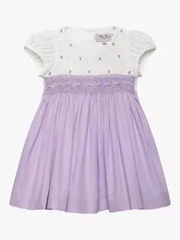 Детское розовое платье ручной работы Trotters, цвет Lilac