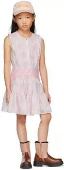 Детское розовое платье с цветочным принтом Chlo