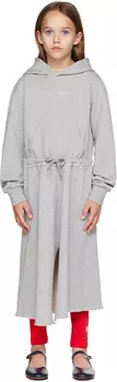 Детское серое платье с кристаллами MM6 Maison Margiela