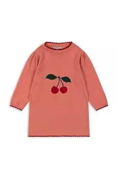Детское шерстяное платье Konges Sljd ALEXA KNIT DRESS, розовый