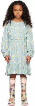 Детское синее платье с оборками Daisy Stella McCartney