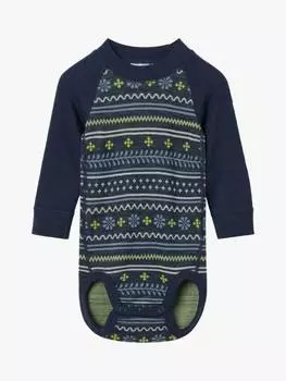 Детское скандинавское боди Polarn O. Pyret, синий