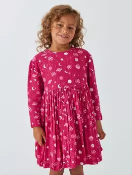 Детское свободное платье Celestial John Lewis ANYDAY, кармин