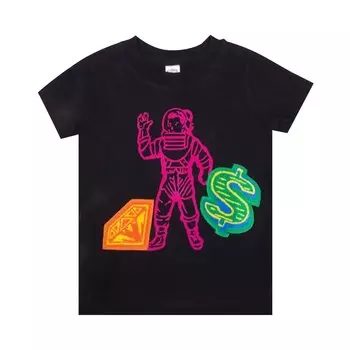 Детское трикотажное платье с короткими рукавами Billionaire Boys Club BB Billio Astro, цвет черный