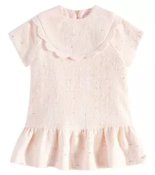 Детское твидовое платье с фестонами Tartine Et Chocolat, оранжевый