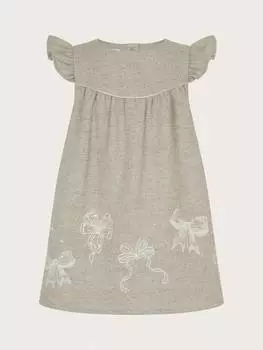 Детское твидовое платье-сарафан и комплект с топом Monsoon, серый