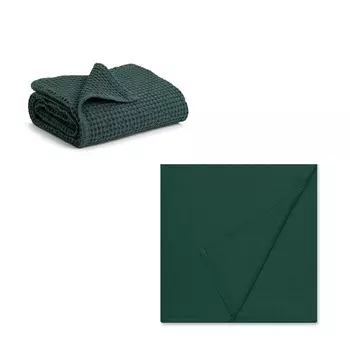 Детское вафельное одеяло Simka Rose с подходящим пеленальным одеялом, легкое детское одеяло из мягкого хлопка для новорожденных и малышей — все необходимое для подарков для новорожденных и гендерно-нейтральных детских подарков (Hunter)