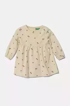 Детское вельветовое платье и свитер United Colors of Benetton, бежевый