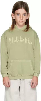 Детское зеленое худи с принтом BlabLakia Kids