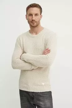 DEVEN хлопковый свитер Guess, бежевый
