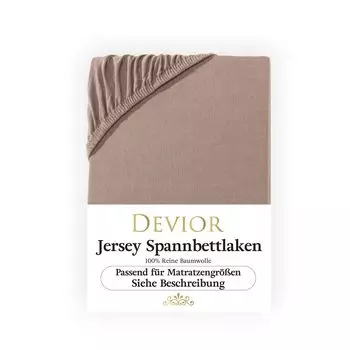 Devior Jersey Topper простыня 180x200 - 200x200 см простыня нуга 100% хлопок высота матраса до 10 см резинка