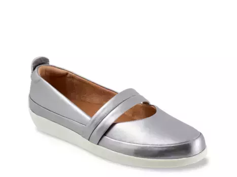 Devon Mary Jane Слипоны Softwalk, Pewter Metallic
