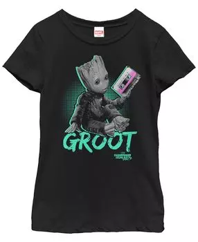 Девчачьи Стражи Галактики Marvel Том. Детская футболка 2 Groot Mix Tape Fifth Sun