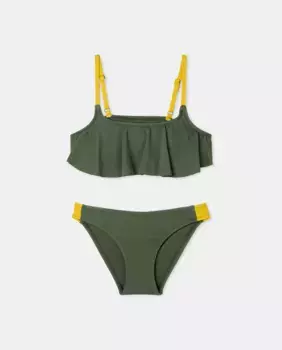 Девичье бикини с рюшами Kids El Corte Ingls, цвет 520 Kaki