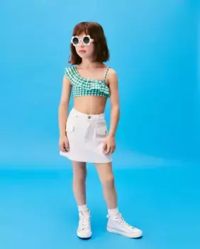 Девичье бикини в клетку Kids El Corte Ingls, зеленый