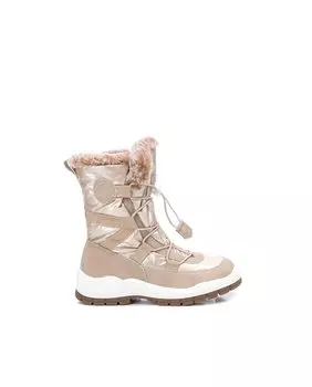 Девичьи бежевые сапоги на шнурках Xti, бежевый