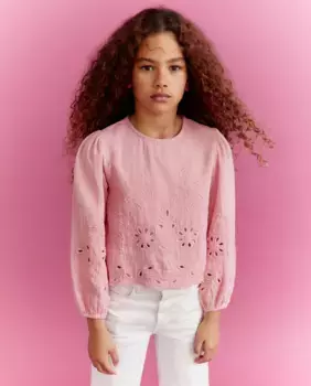 Девичья блузка с французскими рукавами Kids El Corte Ingls, розовый