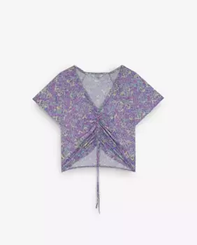 Девичья блузка со сборками спереди и V-образным вырезом Scalpers, многоцветный