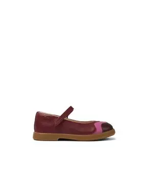 Девичья бордовая гладкая кожа Mary Janes Camper, бордо