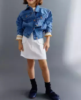 Девичья джинсовая юбка-карго Kids El Corte Ingls, цвет 120 Crudo