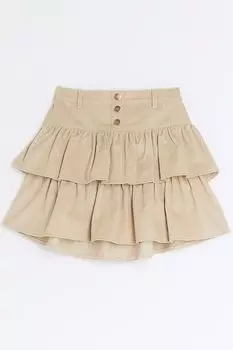 Девичья многослойная юбка River Island, бежевый