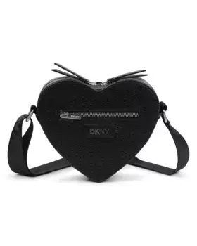 Девичья сумка через плечо в форме сердца DKNY, чёрный