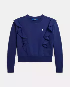 Девичья толстовка с рюшами Polo Ralph Lauren, тёмно-синий