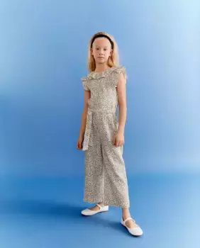 Девичий комбинезон с коротким рукавом с принтом Kids El Corte Ingls, зеленый