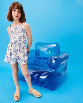 Девичий короткий комбинезон с подтяжками Kids El Corte Ingls, жёлтый