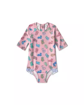 Девичий купальник полной длины с длинным рукавом Bold Bear принт многоцветный Tous, цвет Rosa