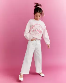 Девичий свитшот с принтом Минни в блестках Kids El Corte Ingls, цвет Rosa
