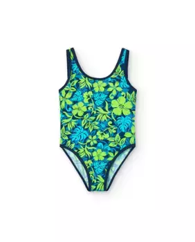 Девичий тропический полиамидный купальник Boboli, многоцветный