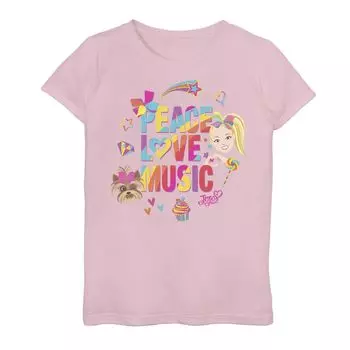 Девочки 6–16 лет Nickelodeon JoJo Siwa Peace, Love, Music Радужный топ Licensed Character, розовый