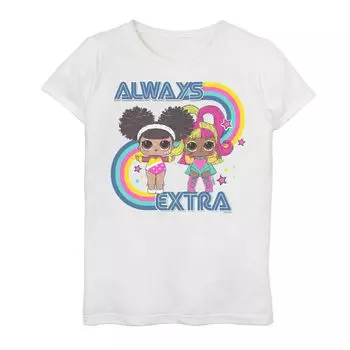Девочки 7-16 Л.О.Л. Сюрприз! Футболка Always Extra с графическим рисунком Licensed Character