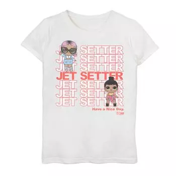 Девочки 7-16 Л.О.Л. Сюрприз! Футболка с графическим рисунком Jet Setter Licensed Character