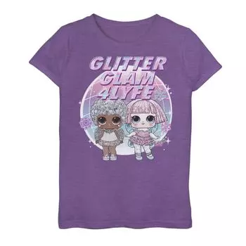 Девочки 7-16 Л.О.Л. Сюрприз! Футболка с рисунком Glitter Glam 4 Lyfe Licensed Character