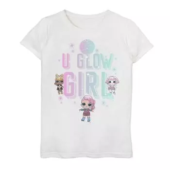 Девочки 7-16 Л.О.Л. Сюрприз! Футболка с рисунком U Glow Girl Licensed Character