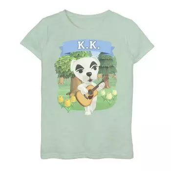 Девочки 7–16 лет Animal Crossing New Horizons K.K. Футболка с портретным рисунком Slider Island Licensed Character